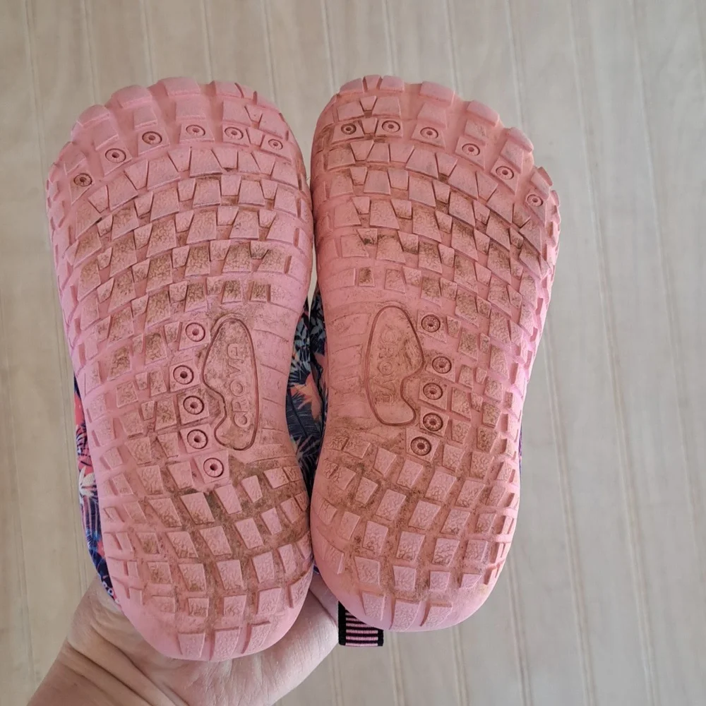 Kids Water Shoes Crova Tropical Palm Print Barefoot Quick-Dry Non Slip